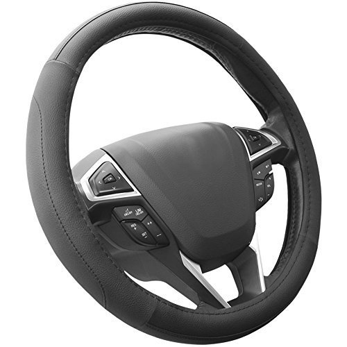 車のステアリングホイールカバーユニバーサル標準サイズ 14.5-15inch マイクロファイバーレザーステアリングホイールカバー|undefined
