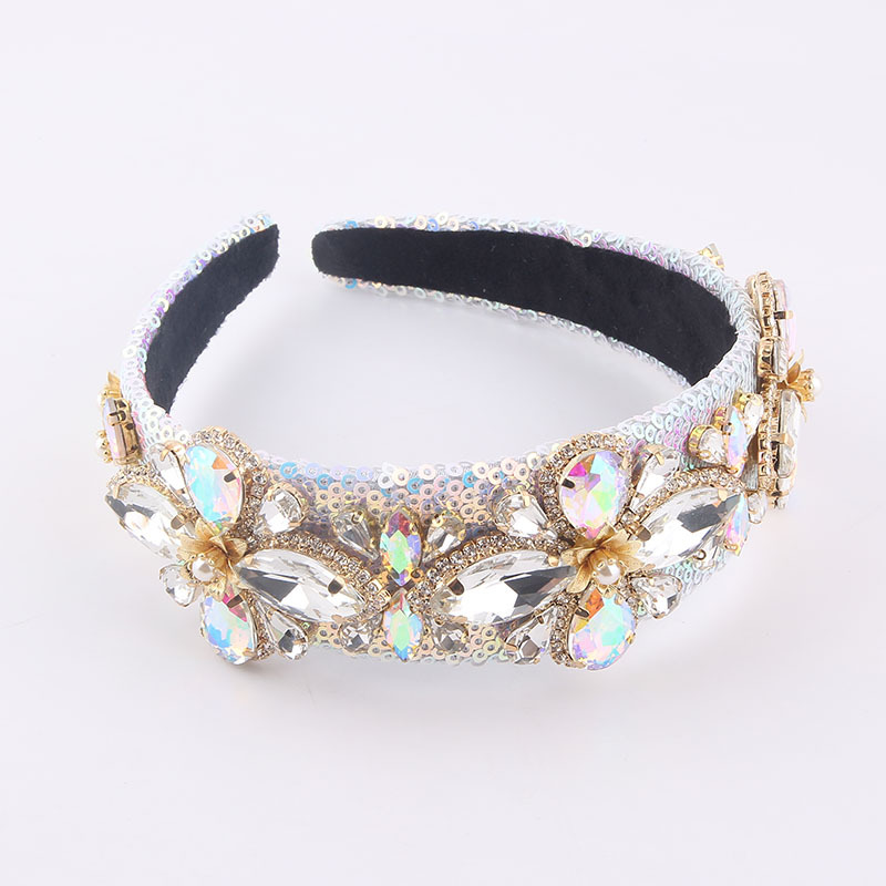 Baroque gemstone sequined geometric headband wholesalepicture4
