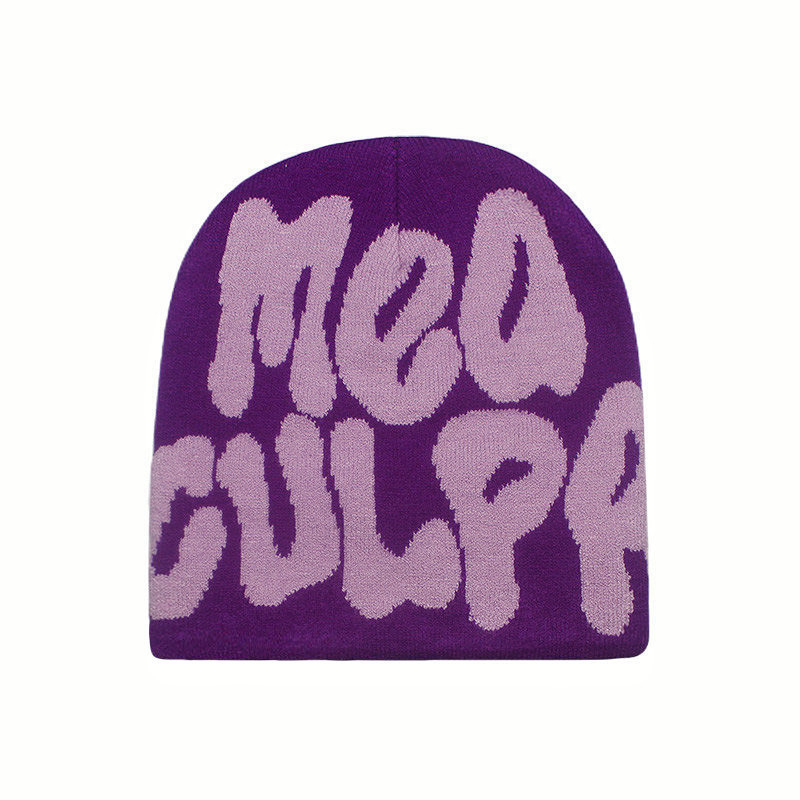 Unisex Hip-hop Letter Eaveless Wool Cap display picture 3