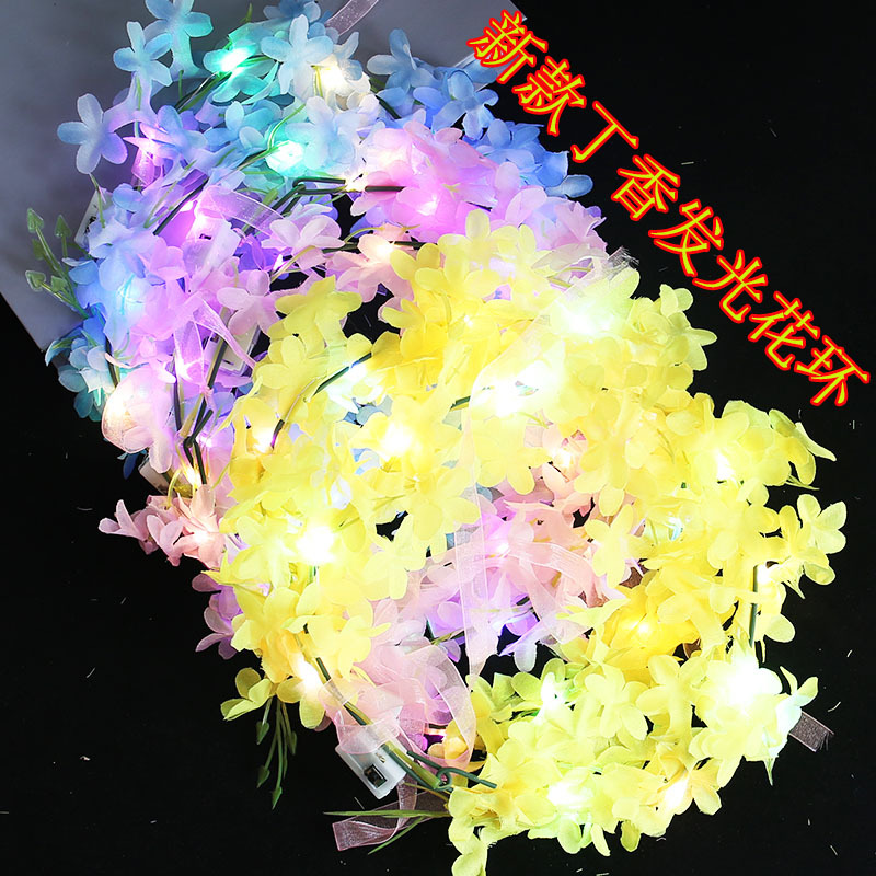 2024 nueva flor de clavo brillante guirnaldas turísticas foto toque escénico mercado nocturno puesto venta caliente de niñas bandas de cabeza