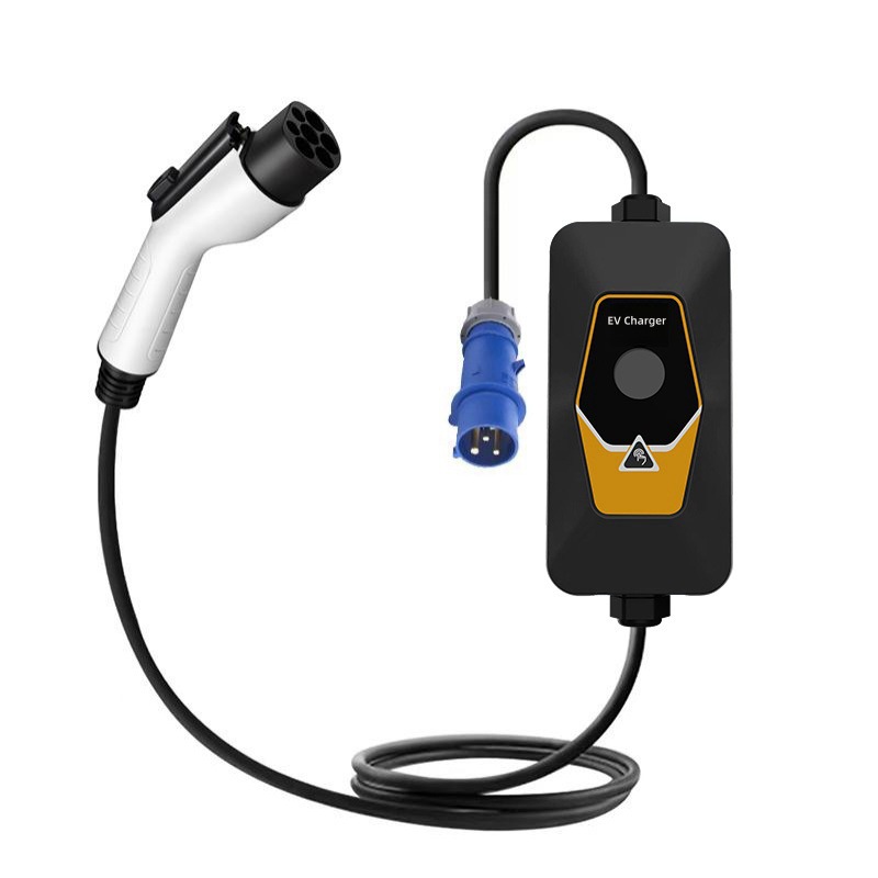 交流 GB/T 8A-32A 7KW显示屏幕便携式EV充电器