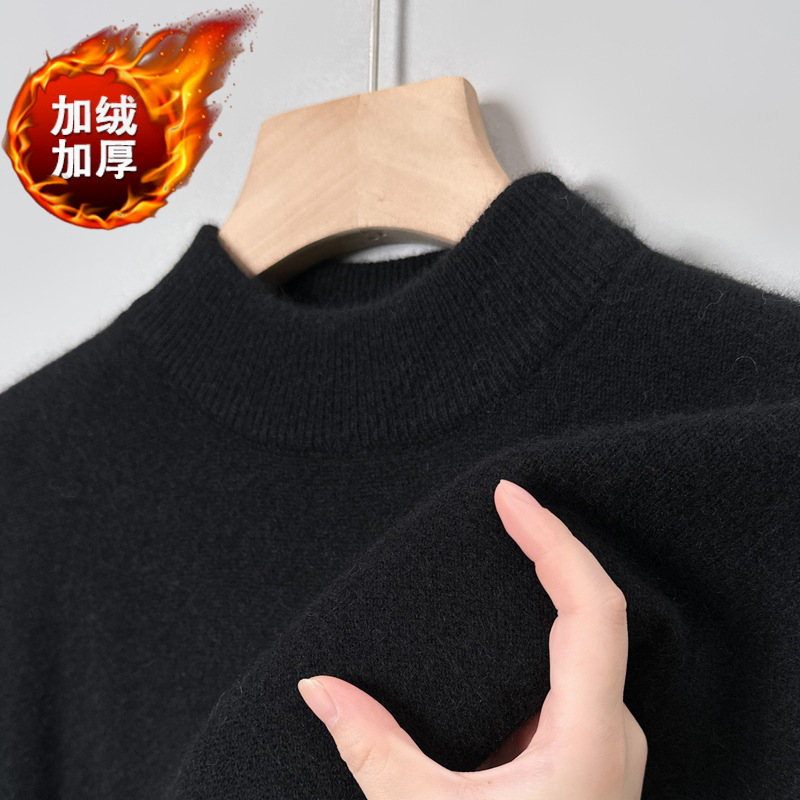 【Ploves】 456 Half of Sweater-Black