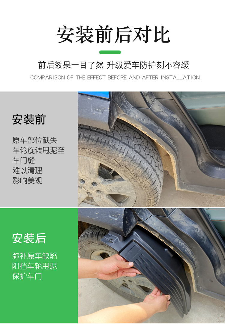 Chery icar03/03T four-wheel mudguard lining car special plastic water and sand exterior modification and upgrade