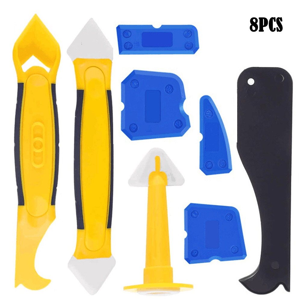 8件套填缝工具美缝密封剂密封刮板塑料刮刀阴阳角刮板地板