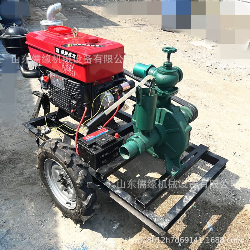 柴油拖车款抽水泵 拖拉机带高扬程喷灌泵 12寸混流泵
