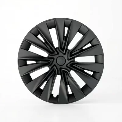 Suitable for 2019-2024 Tesla Model Y wheel hub caps 19inch Standard wheel cover with edge protection and modified wheel casing (Hub cover) - 19inch-old-y-new-star-model-matte-black-set-of-4
