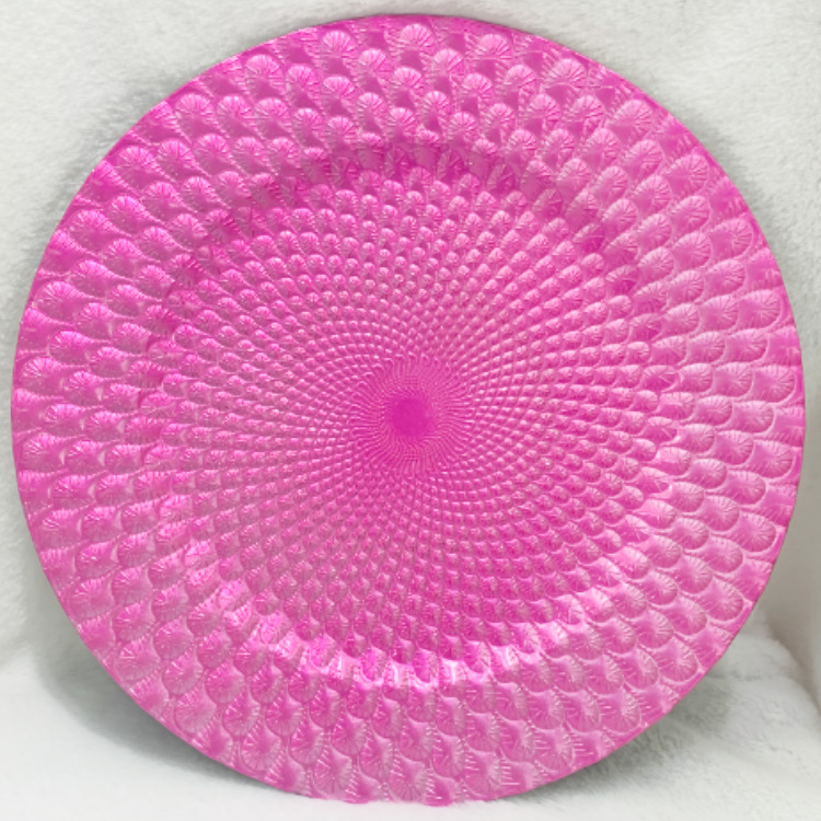 Platos de comidas occidentales caseros de boda de hotel platos de fiesta metal decoración de pintura de plástico color fijo platos de frutas