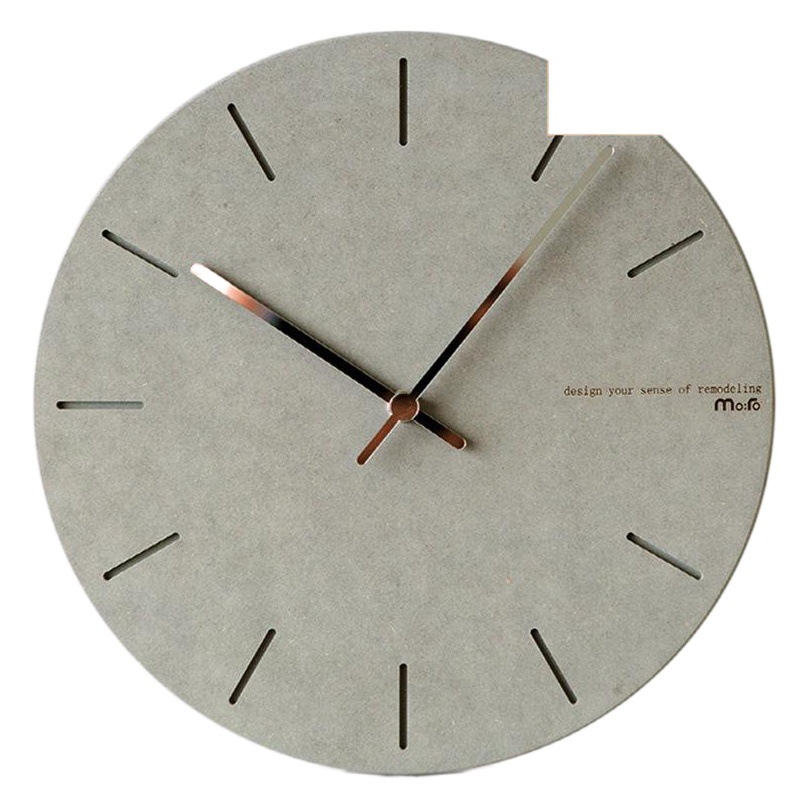 Reloj de pared silencioso minimalista Wozoom, reloj de pared creativo para oficina, reloj de estilo europeo de 12 pulgadas