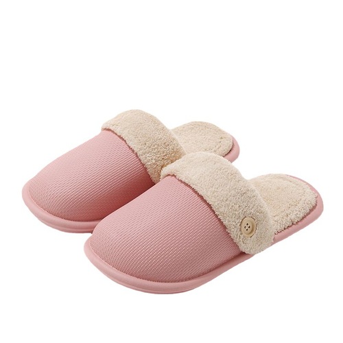 New Autumn and Winter Internet Celebrity Warm Removable Couple Cotton Slippers Women's Home Plush Waterproof Confinement Care and Hair Care