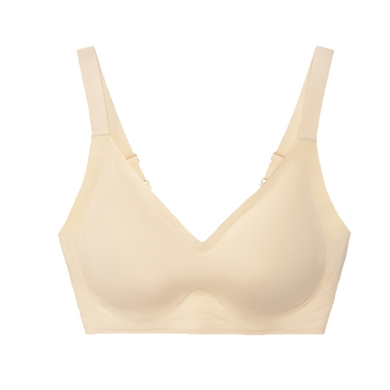 Sujetador deportivo sin aros con efecto push-up, estilo yoga, con tiras de gel, sin costuras, para mujeres con busto pequeño, transpirable.