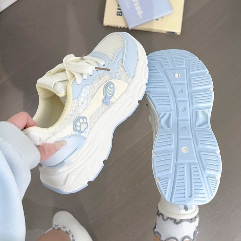 Cute Little Fish Running Shoes for Women, 2026 Summer Shoes, Mesh Breathable Soft Sole Shock-Absorbing Sneakers