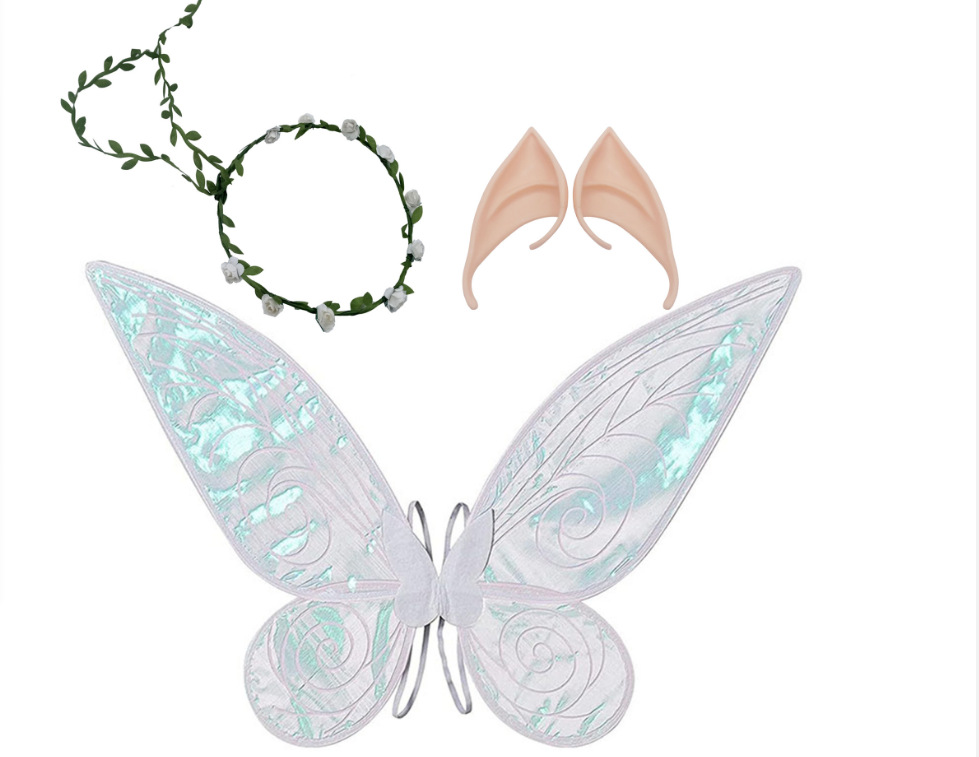 Alas de mariposa elfo transfronterizo plegable colorido alas de Ángel grandes niños adultos accesorios de rendimiento del Festival