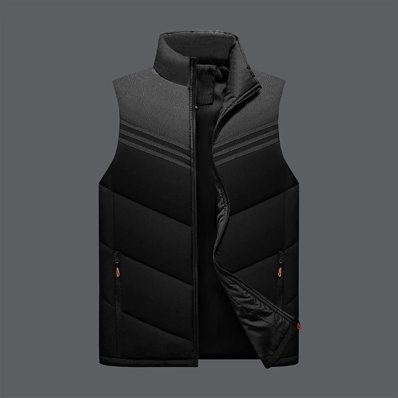 Jacket sleevless, demi-season vest with down, for middle age