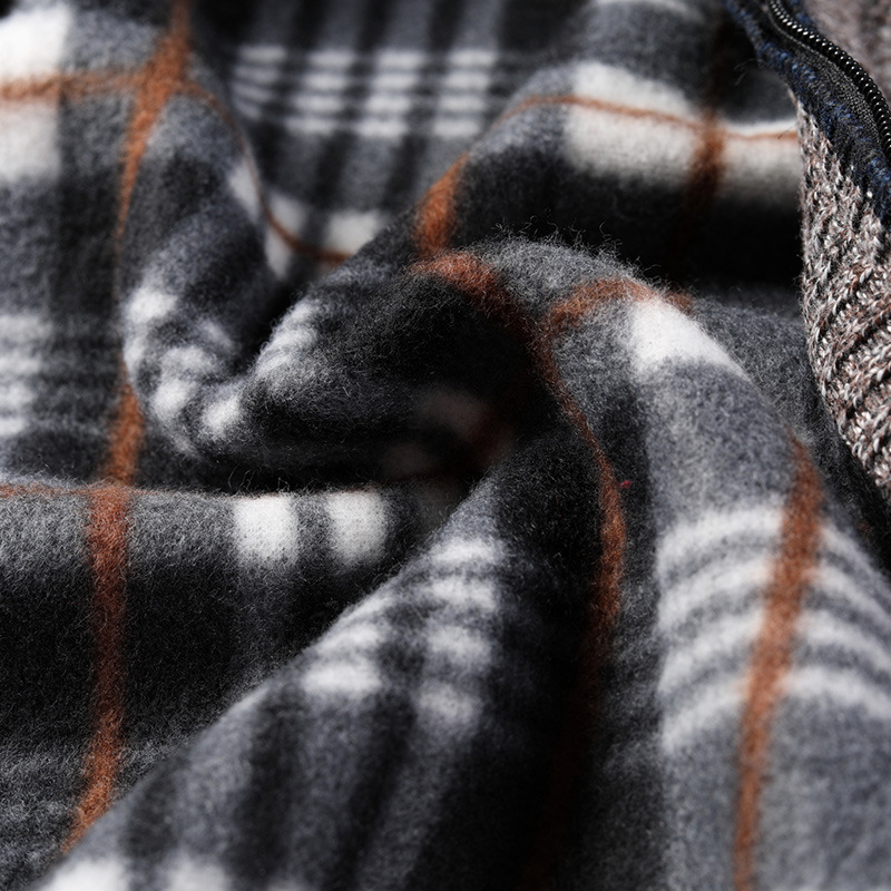 Herbst Und Winter Plus Fleece Verdickt Große Größe männer Pullover Stehkragen Strickjacke Hemd Schlank Mantel Männer_voghion.com