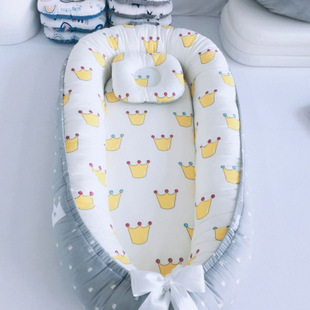 0-1 Year Old Newborn Baby Nest Soothing Artifact Baby Anti-Rollover Folding Lathe Dual-Purpose Detachable Anti-Fall and Anti-Pressure