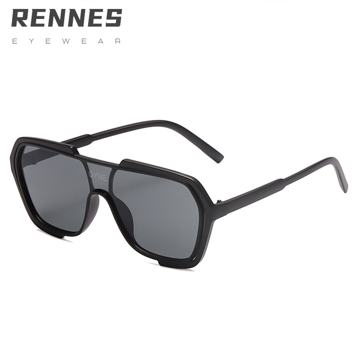 2022 Nuevo Marco grande gafas de sol de una pieza de moda punk gafas de sol de las mujeres gafas integradas gafas de sol europeas y americanas