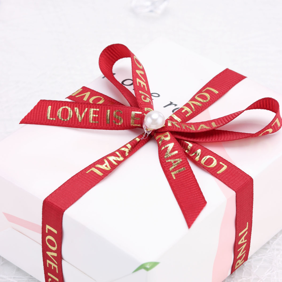 1CM 청동 갈비 꽃 포장 리본 영어 편지 인쇄 벨트 베이킹 케이크 상자 디저트 포장 리본