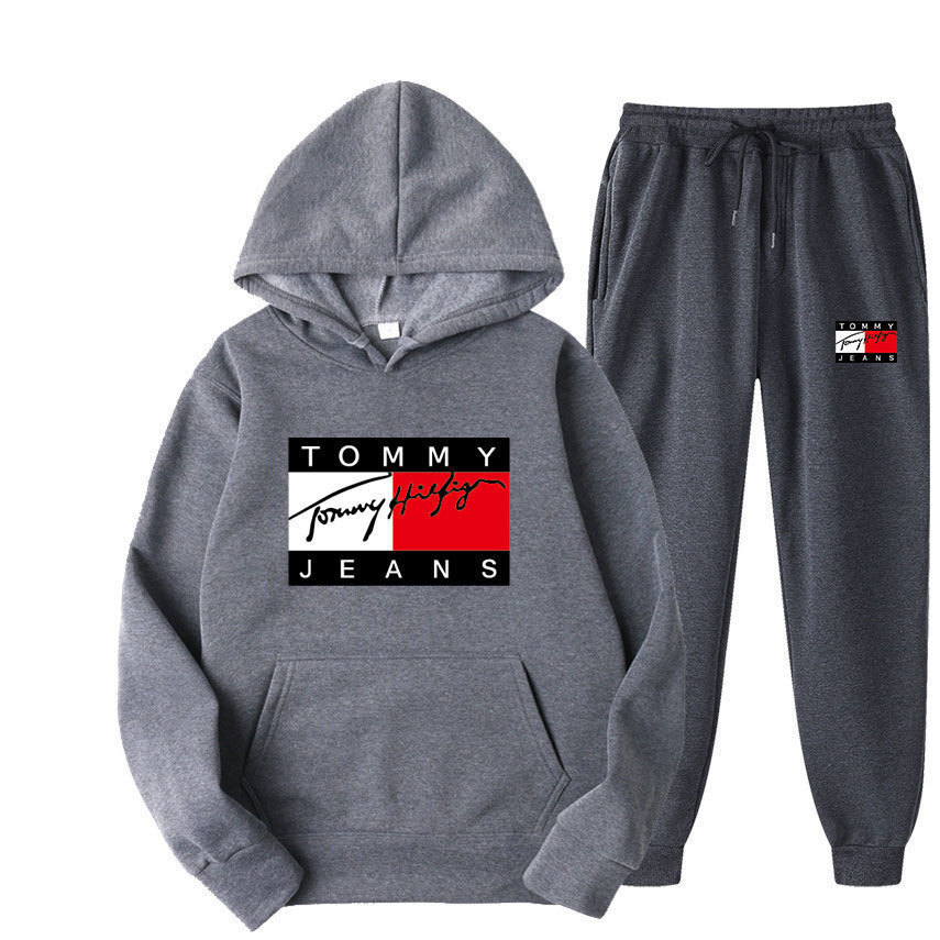 2025 nueva primavera suéter con sudadera hombre impresión suelta color sólido europeo y americano transfronterizo LOGO femenino