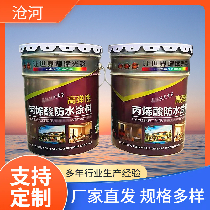 单组分高弹丙烯酸防水涂料外墙渗透卫生间地下室及屋面裂缝修补