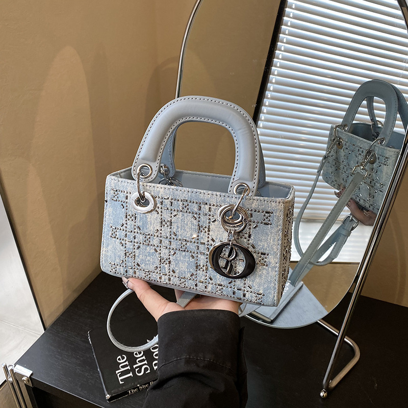 ダイアナ妃バッグ新しい質感のハンドバッグフルダイヤモンドハイエンドバッグかわいいワンショルダークロスボディハンドバッグ女性のための|undefined