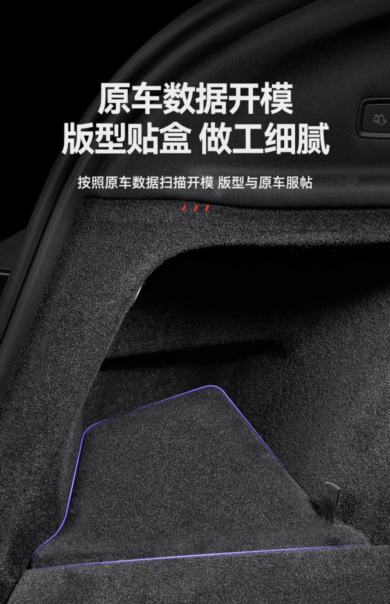 Suitable for Tesla's New Model 3/Y/Yl Trunk Storage Box, Full-Cover Door Storage Box on Both Sides