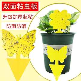 厂家批发花形蝴蝶双面虫粘庭院花卉基地可用粘虫板家用害虫灭虫板