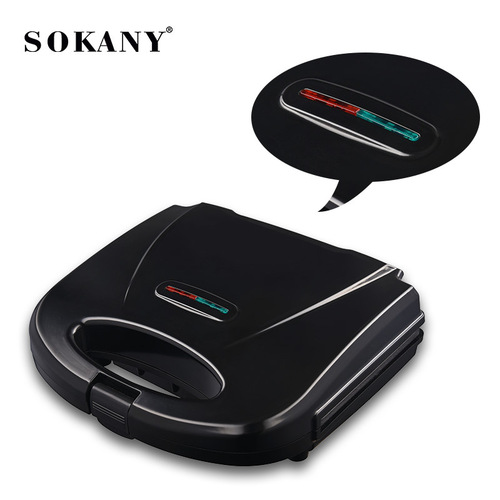 Cross-border SOKANY128 Sandwich Home Waffle Maker Smiling Face Cartoon Pattern Bread Baking Cute Toaster
