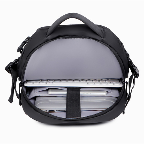 17-inch Oxford cloth backpack, expandable and logo-printing, multi-layer double shoulder school bag, travel backpack, double shoulder computer bag
