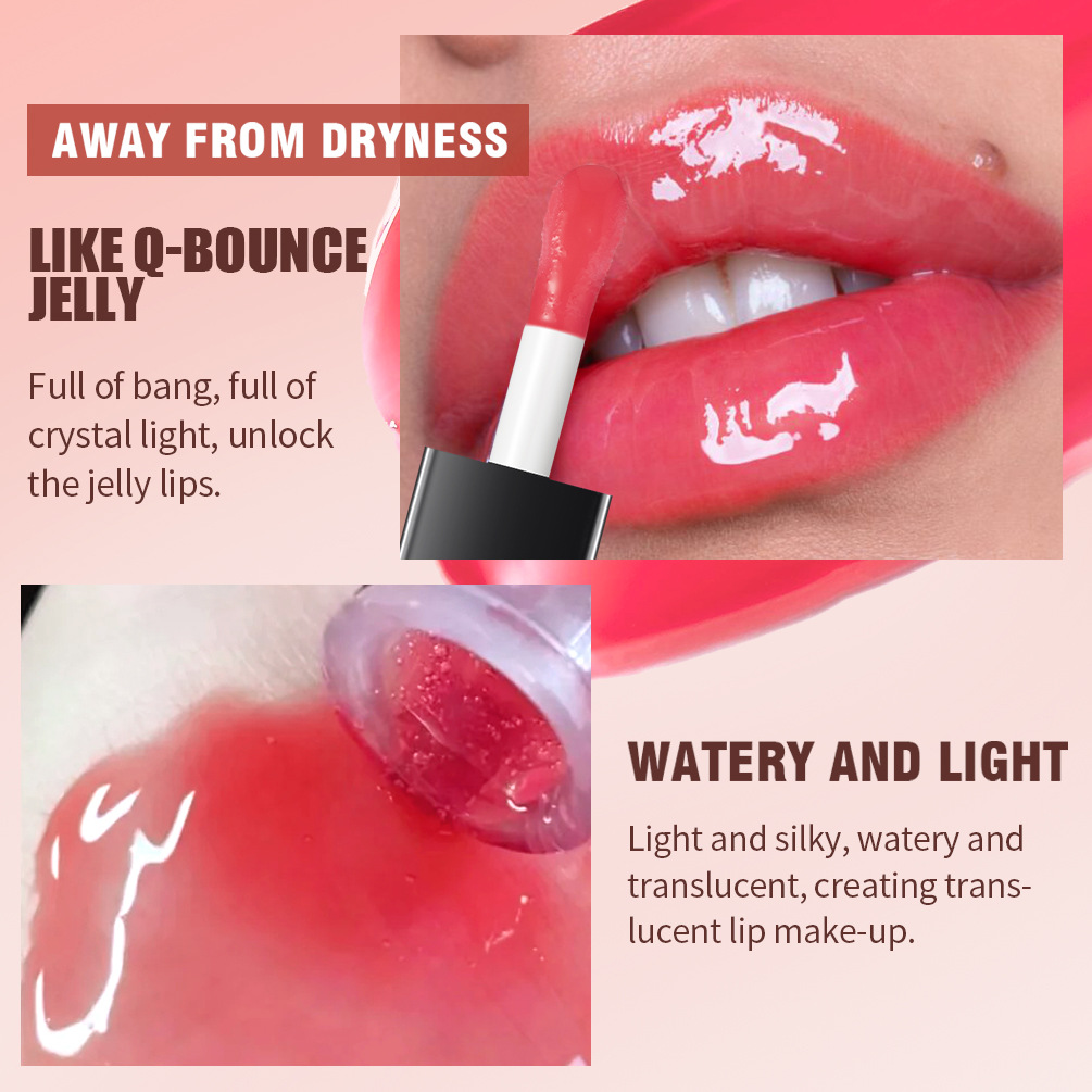 Carina QIBEST huile miroir eau verre glacé fille hydratant, hydratant et réparateur serré miel Dudu rouge à lèvres_voghion.com