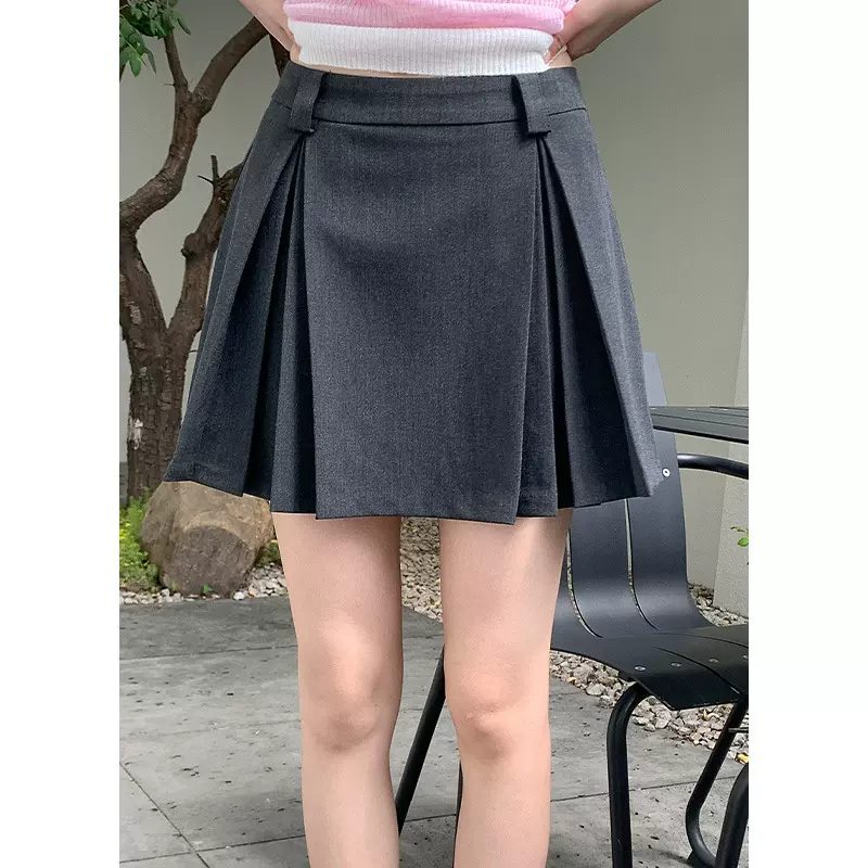 衣尔衫 自留裙 Miu系韩国东大门廓形A字短裙高腰显瘦半身裙女0404