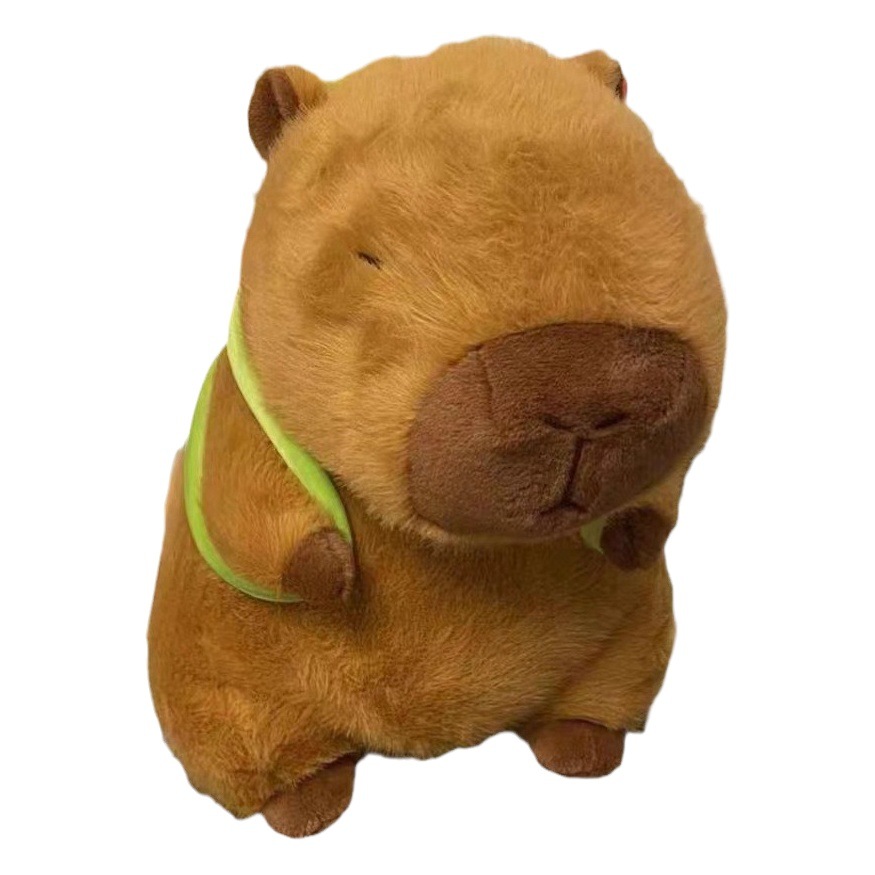 Capabala capybara muñeca de peluche de juguete feo de los niños lindos niños y niñas lindo regalo suave Hu Red muñeca roja