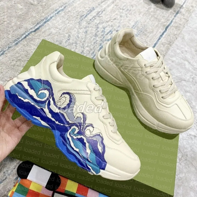 现货高端潮牌厚底老爹鞋百搭款真皮印花增高时尚休闲运动鞋男女|undefined