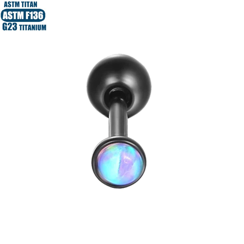16G labret stud size and finish detail
