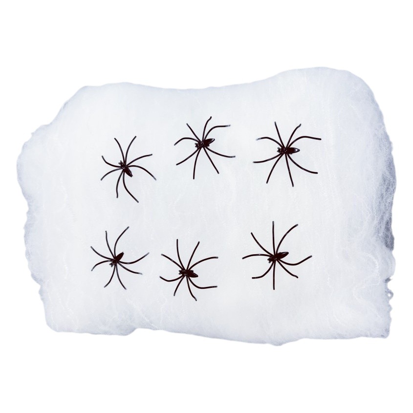 Araña de Halloween, tela de araña de algodón, casa embrujada, bar, escena, suministros de decoración, seda de araña, venta al por mayor, compra en el extranjero en casa