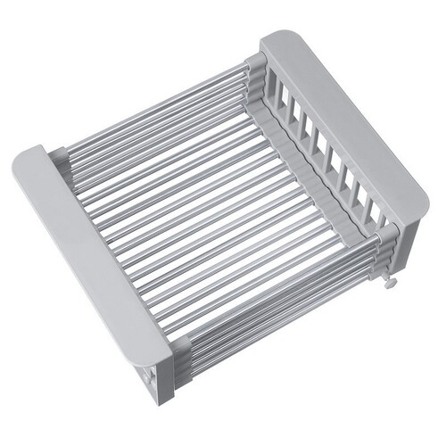 Stainless steel sink drain rack retractable drain bowl rack multi-functional kitchen drain basket fruit and vegetable dish washing basket
