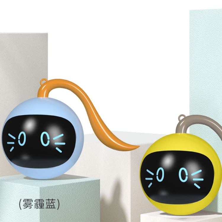 跨境新品亞馬遜可充電電動智能逗貓棒解悶自嗨玩具球魔球貓咪玩具