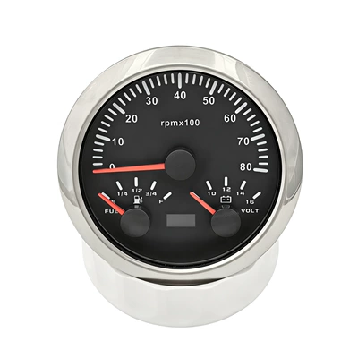 85mm Su Keçirməyən Universal Rpm Taxometr Yağ Səviyyəsi Gərginlik 8-16V Göstərici Çoxfunksiyalı Üçü-Birində Avtomobil Aləti