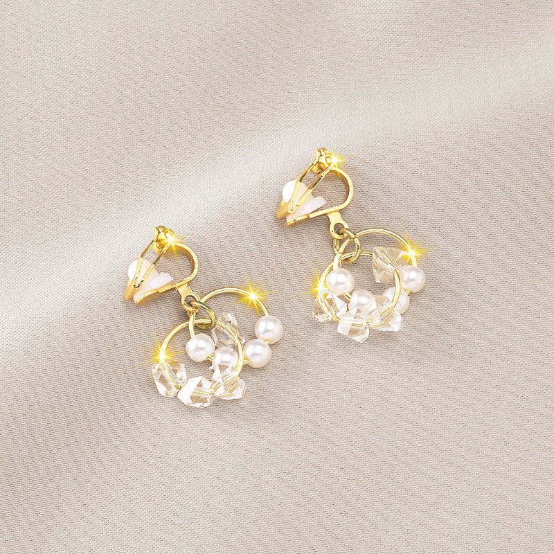 2025 nuevo estilo flor borla sin agujeros para las orejas placa de incienso para mosquitos pinzas para las orejas para las mujeres, pendientes de lujo ligero de alta calidad, pinzas para las orejas indoloras