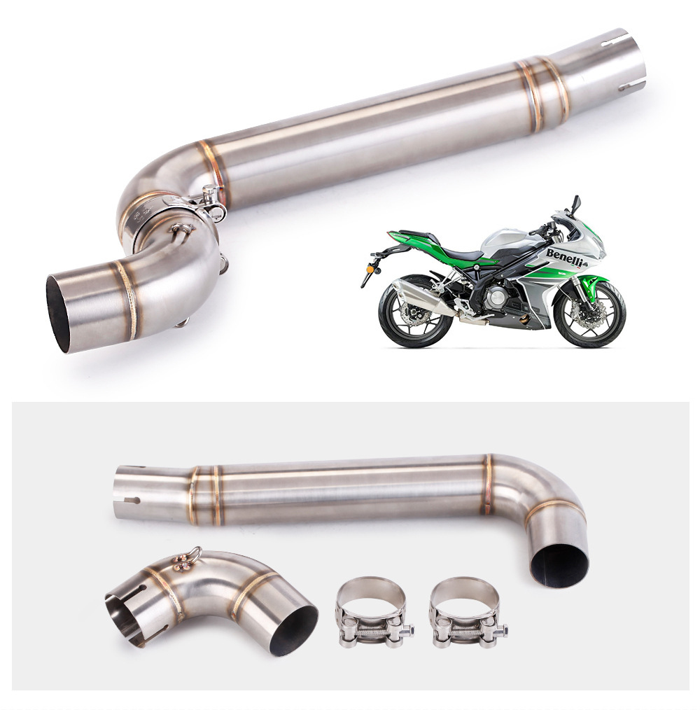 Motorcycle locomotive modification Hurricane 302 stainless steel middle exhaust AR carbon fiber tail exhaust pipe