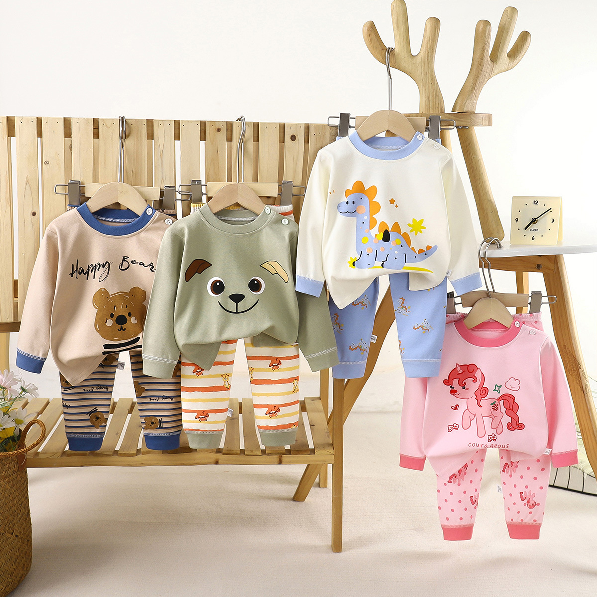 Baja interior infantil algodón chaqueta de otoño para niños pantalones de otoño ropa de bebé ropa caliente ropa de casa de niñas ropa de otoño ropa infantil