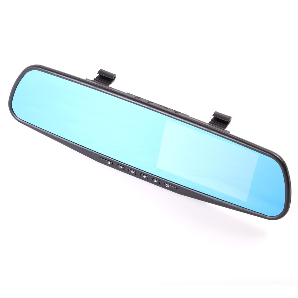 Grabadora de conducción tipo espejo retrovisor – HD con lente dual 1080P, incluye imagen de marcha atrás y función transfronteriza.