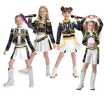 2025亚马逊新款女孩恶魔猎人服装搭配流行歌手3D印花女装童装套装