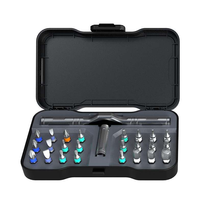 24-in-1 Ratchet Screwdriver Set S2 Bit Household Hardware Wrench Tool Combination High Hardness Small Screwdriver