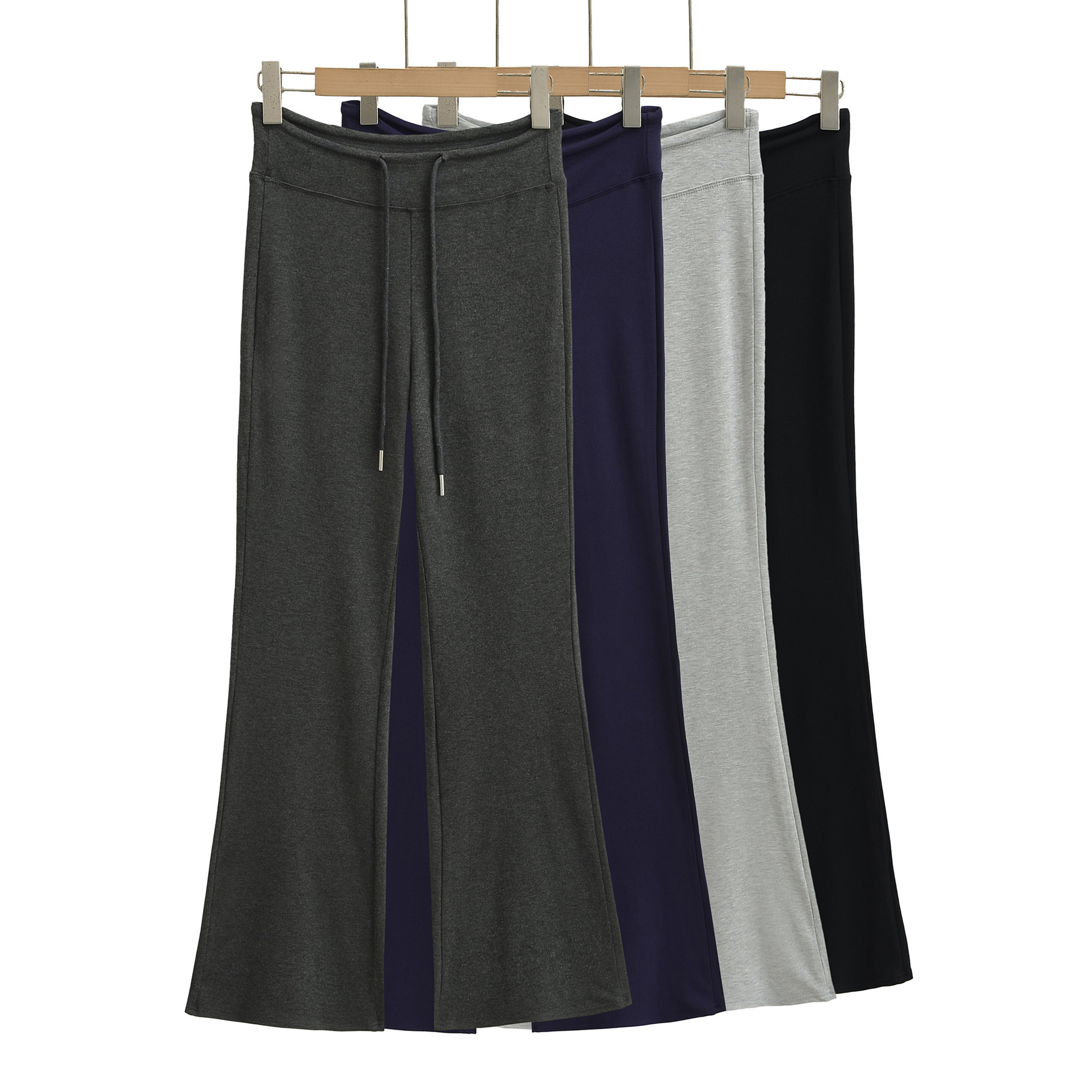 American-Style Flared Yoga Pants for Women 2025 Autumn New Retro Spicy Drawstring Casual Sports Drape Floor-Length Pants