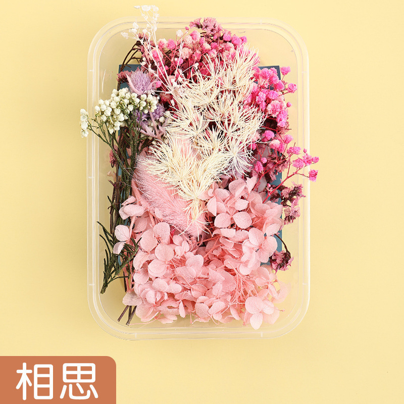 永生花ドライフラワーdiy材料箱入り混合模造花風乾手作り団扇キャンドルフォトフレーム装飾|undefined