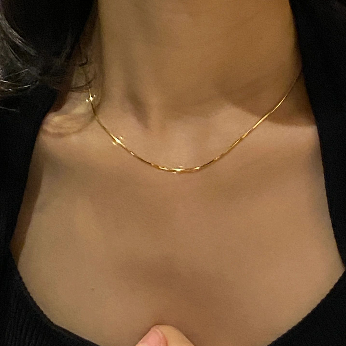304 Stainless Steel Pendant Material Solid Color 304 Stainless Steel Elegant Simple Style 304 Stainless Steel Necklace