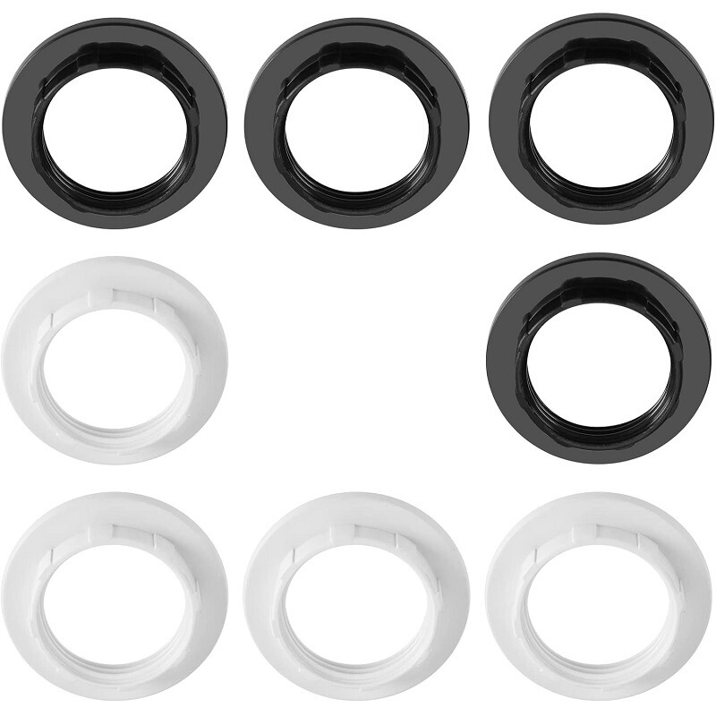 Cross-border hot sale E14 plastic lamp cap ring lamp cap accessories table lamp lampshade fixing ring DIY plastic lighting accessories
