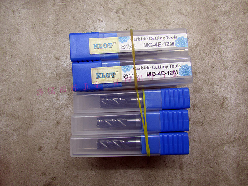 KLOT合金直柄立铣刀6 8 10 12整体钨钢键槽50度4刃/3刃/2刃
