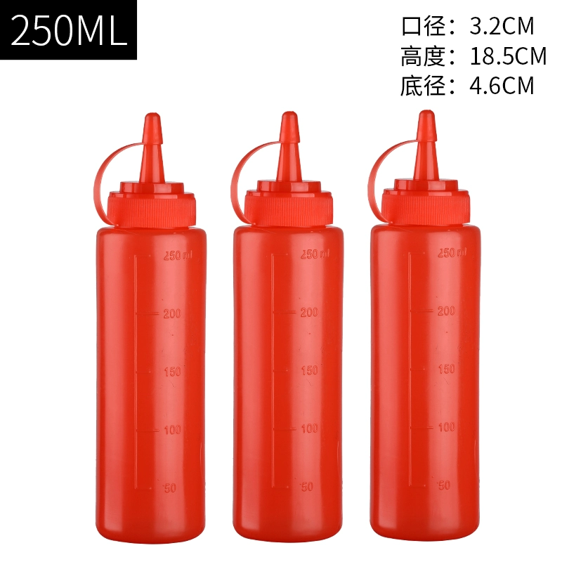 Бутылка для соуса ID3L, пластиковая, бытовая, с острым горлышком, для масла, кухонная бутылка для приправ, банка для томатов, банка для салата