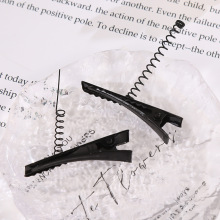 小黄鸡diy发夹配件儿童小鸡弹簧夹黑色鸭嘴夹韩式弹簧夹卖萌神器